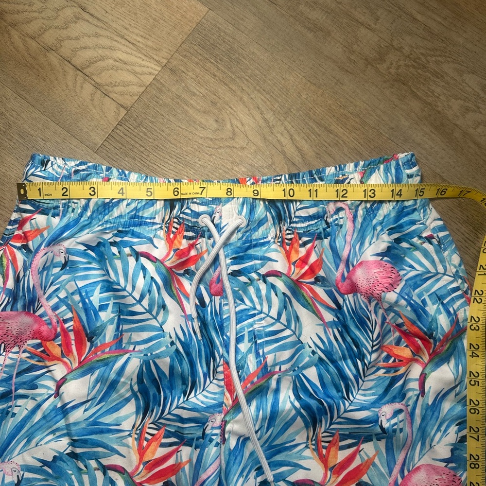 RING OF FIRE Men's Tropical Ocean Pool Shorts Size Medium EUC - Picture 7 of 8